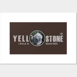 I Hiked to Union Falls, Yellowstone National Park - dark Posters and Art